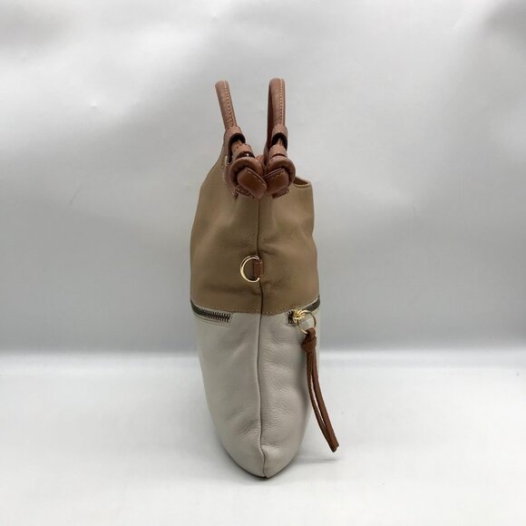 Pietro Alessandro Tan and Beige Leather Shoulder Bag - Picture 3 of 10